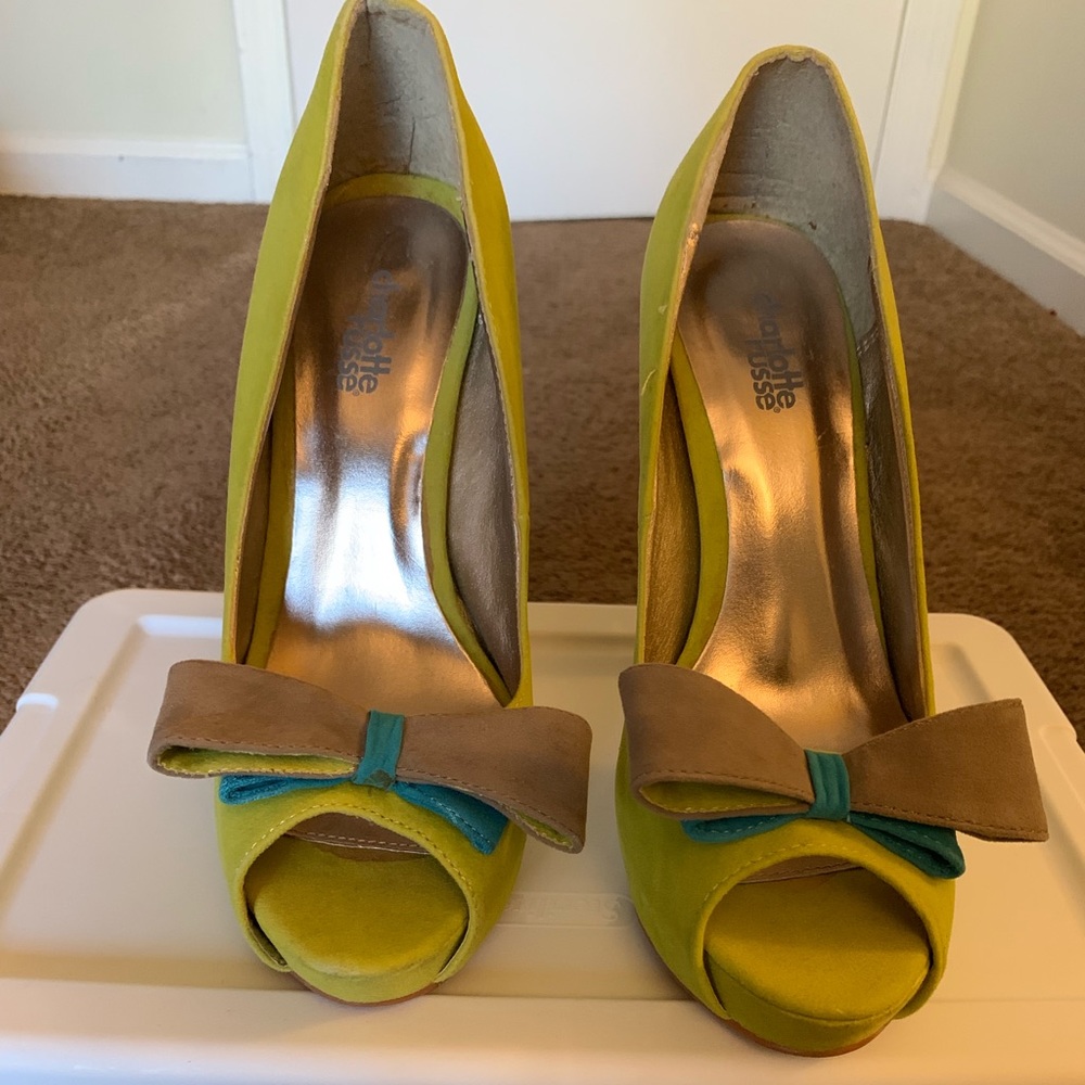 Lime green heels